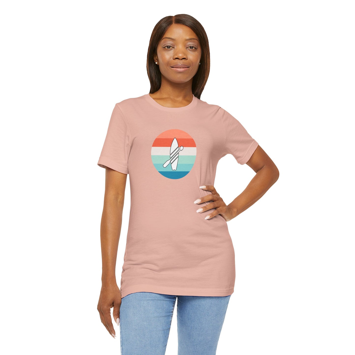 Multicolor Paddleboarding Jersey Short Sleeve Tee