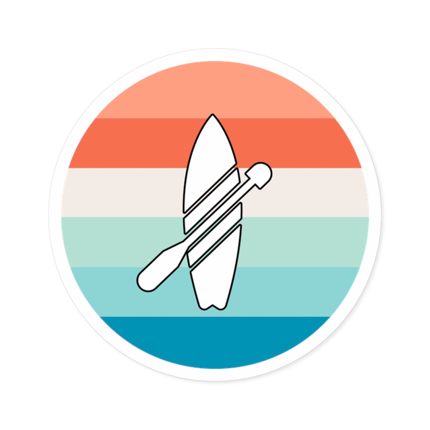 Multicolor Paddleboarding Sticker, Indoor\Outdoor