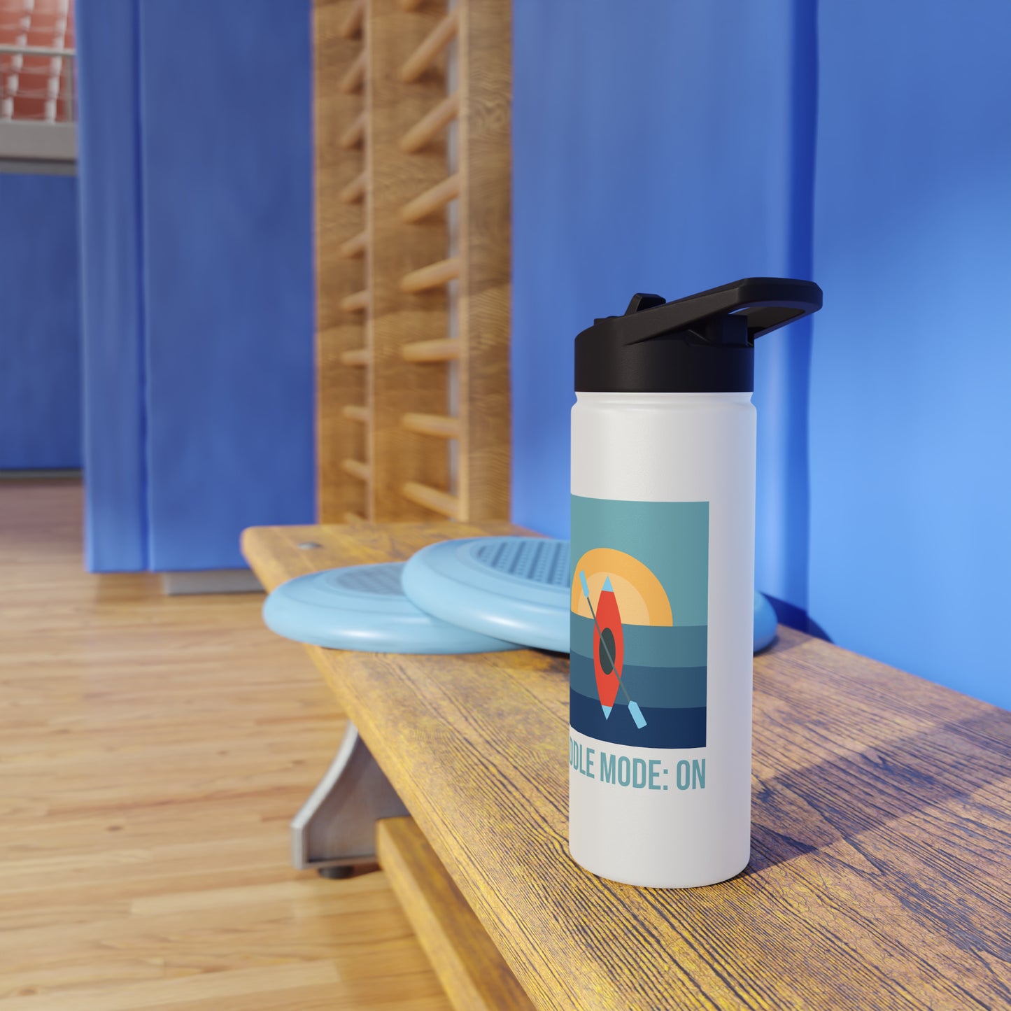 Paddle Mode: On Stainless Steel Water Bottle, Standard Lid