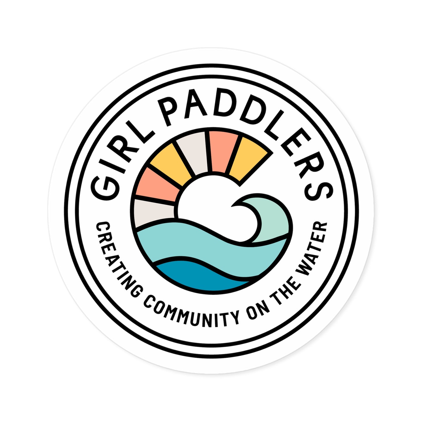 Girl Paddlers Logo Sticker, Indoor\Outdoor