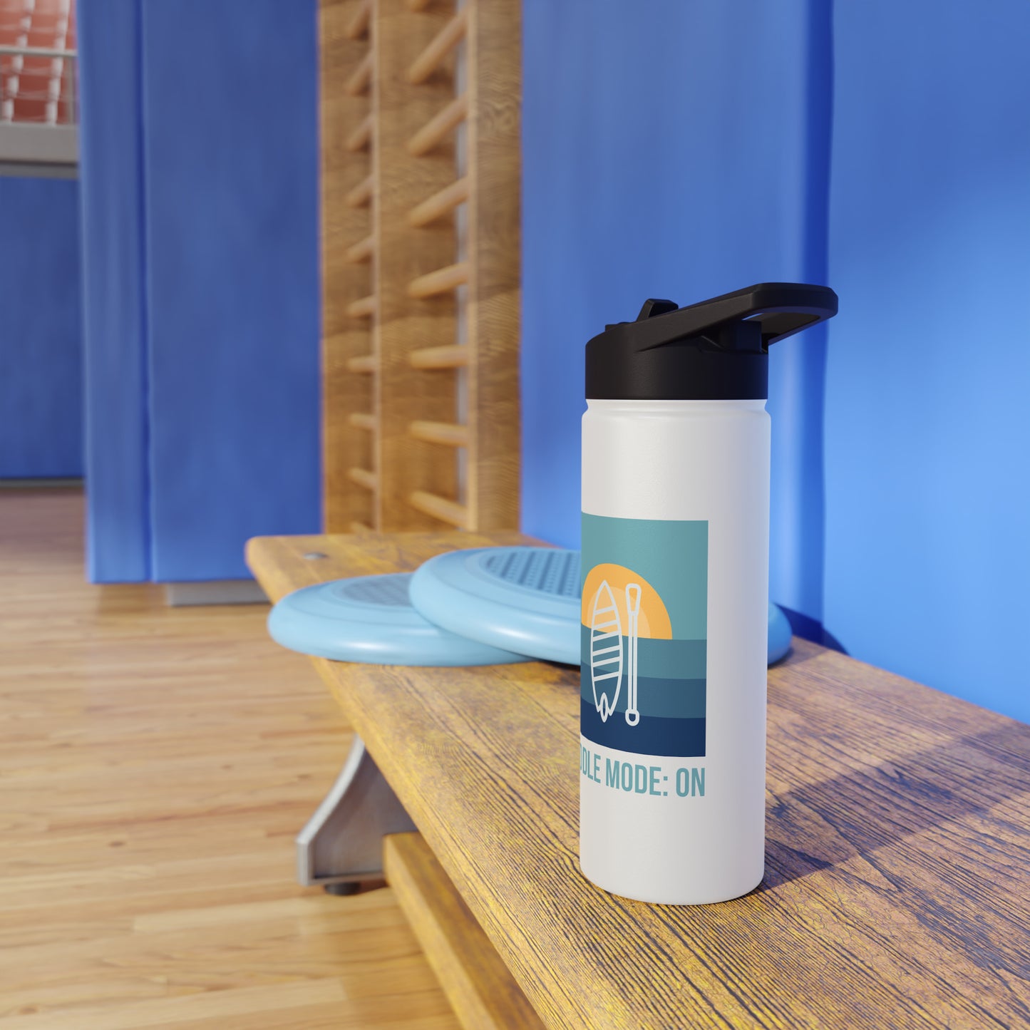 SUP Paddle Mode: On Stainless Steel Water Bottle, Standard Lid