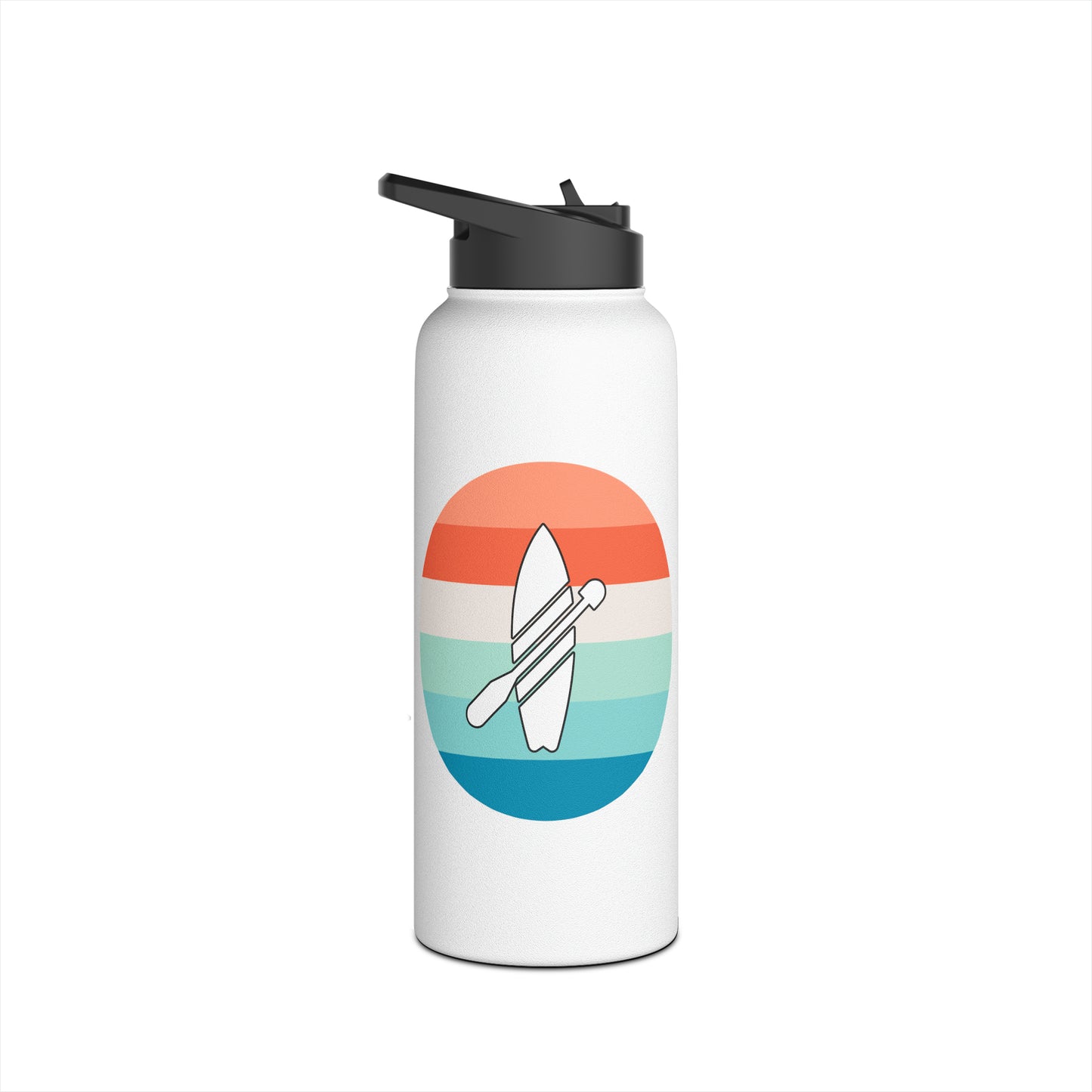 Multicolor Paddleboarding Stainless Steel Water Bottle, Standard Lid