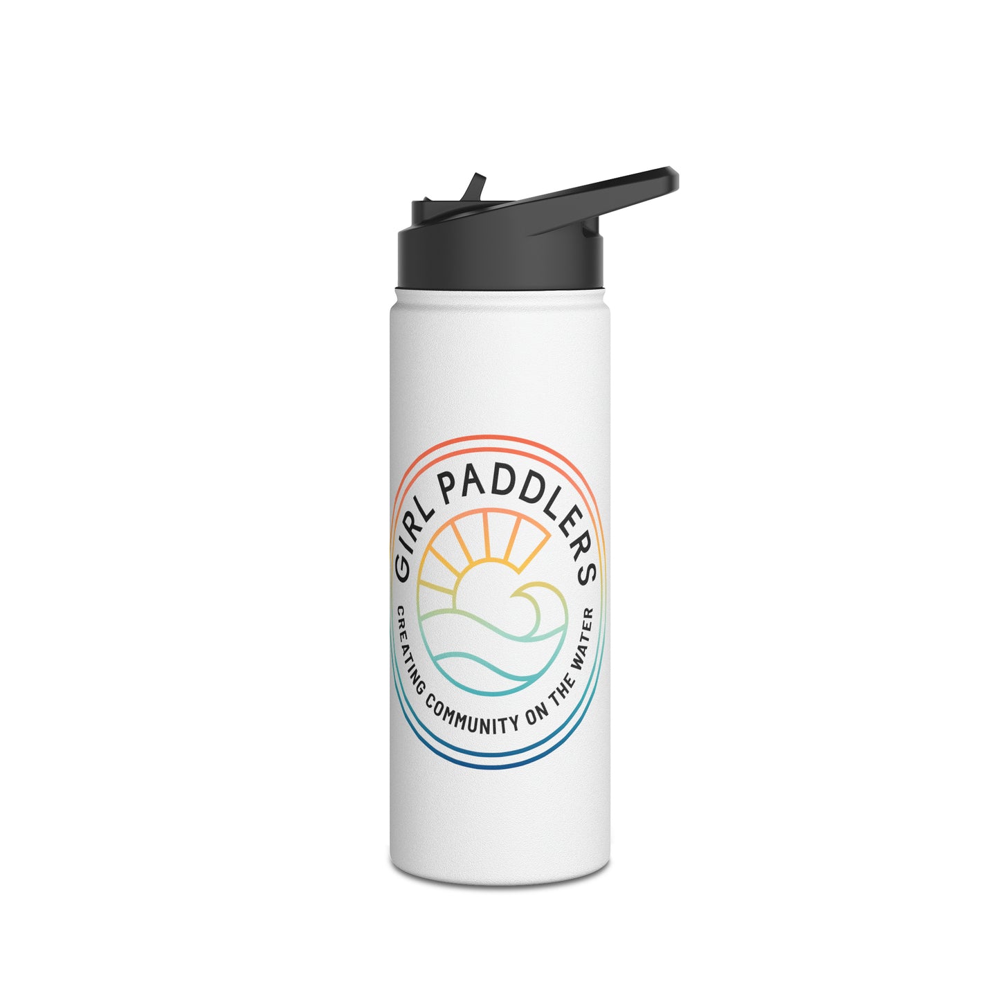 Girl Paddlers Stainless Steel Water Bottle, Standard Lid