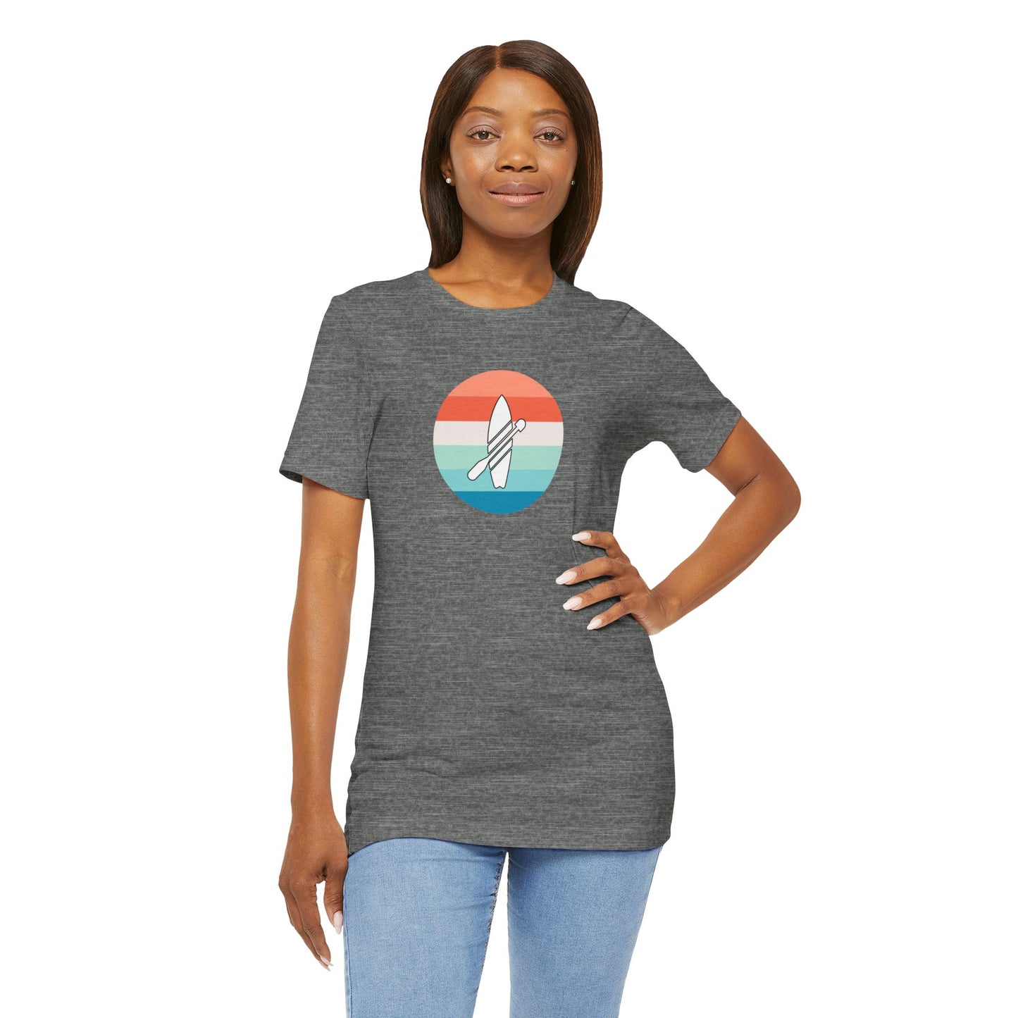 Multicolor Paddleboarding Jersey Short Sleeve Tee