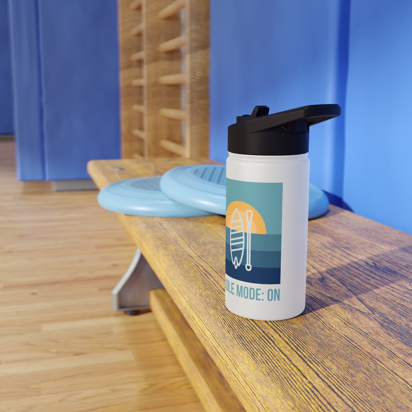 SUP Paddle Mode: On Stainless Steel Water Bottle, Standard Lid