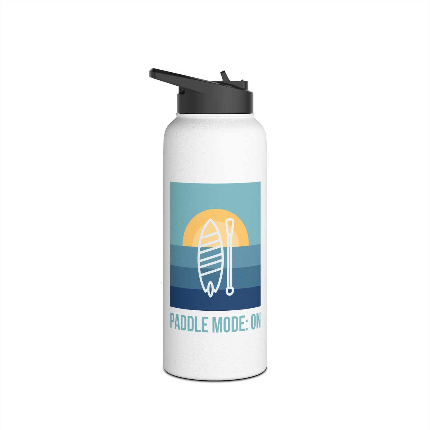 SUP Paddle Mode: On Stainless Steel Water Bottle, Standard Lid