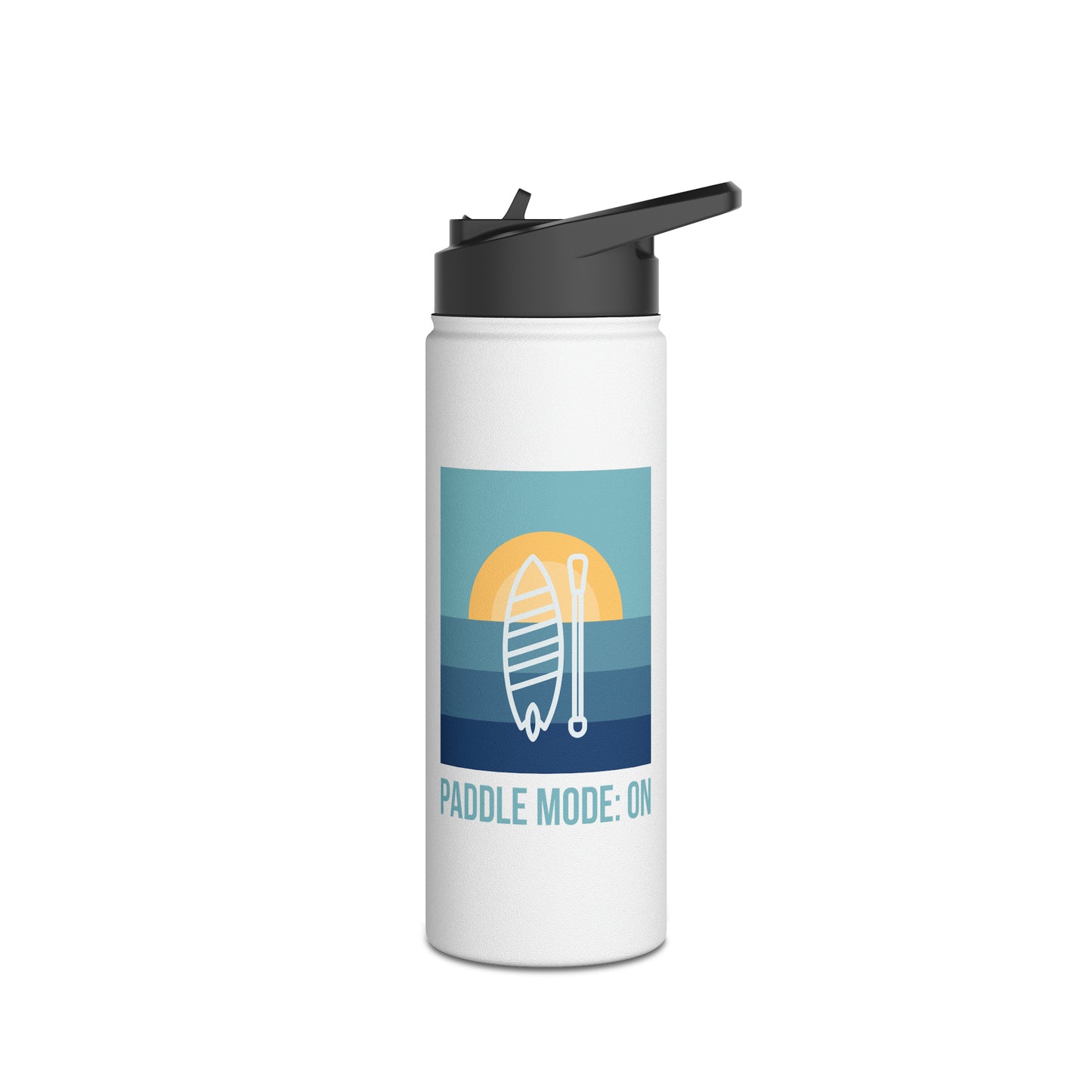 SUP Paddle Mode: On Stainless Steel Water Bottle, Standard Lid