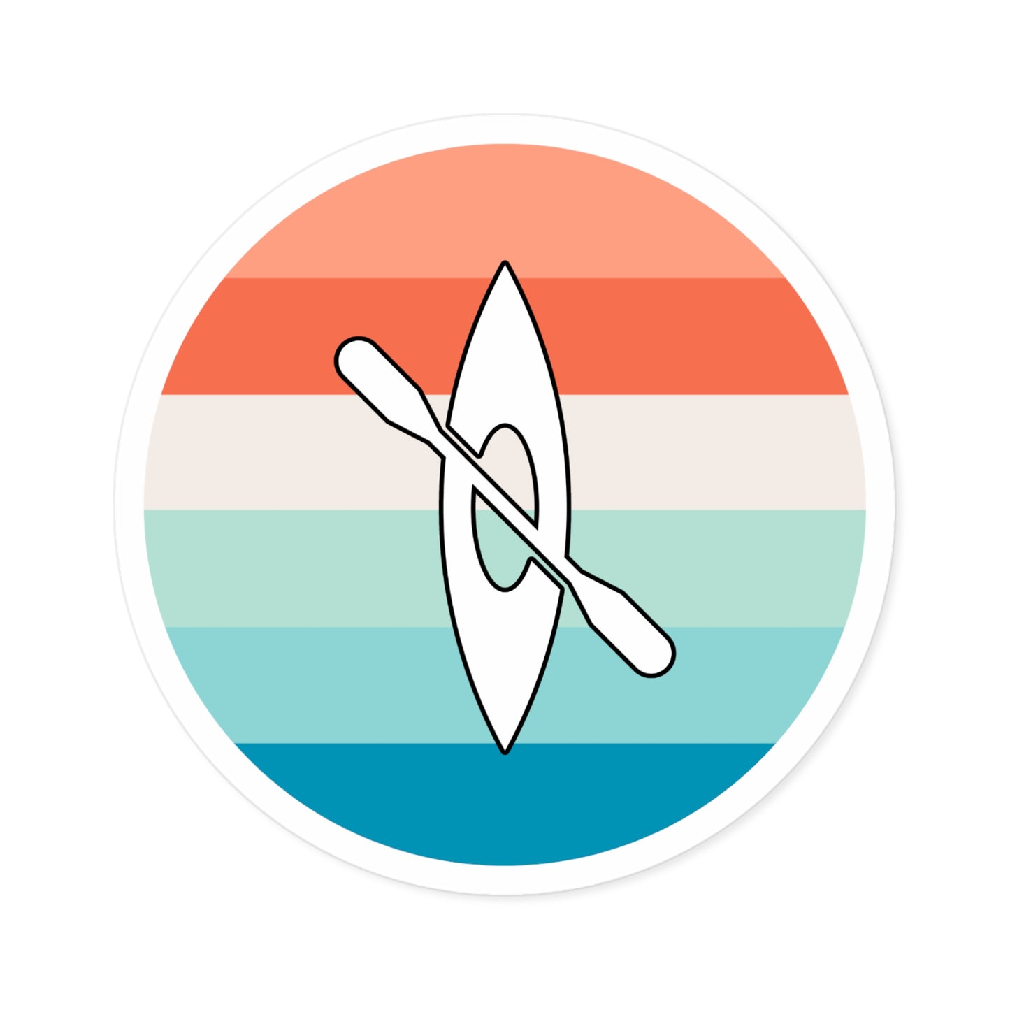 Multicolor Kayaking Sticker, Indoor\Outdoor