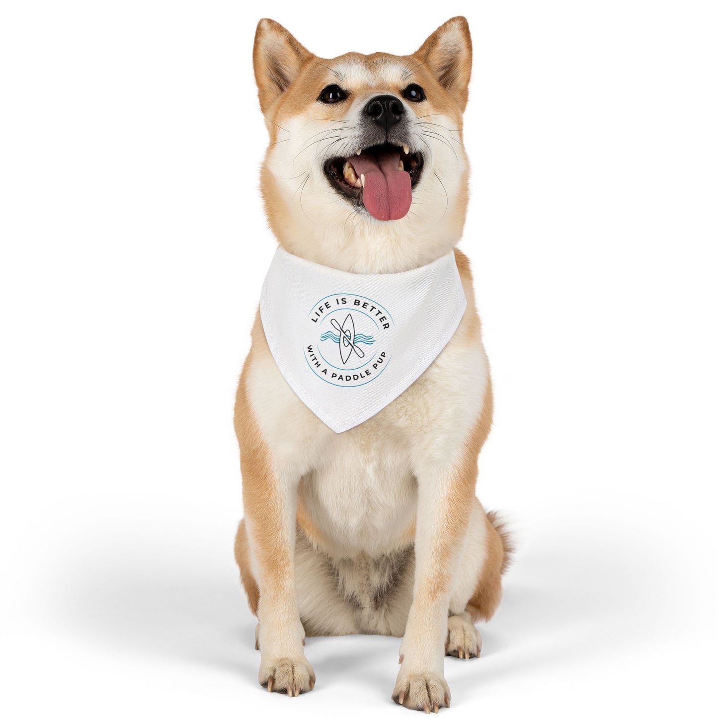 Life Is Better With A Paddle Pup White Bandana Collar
