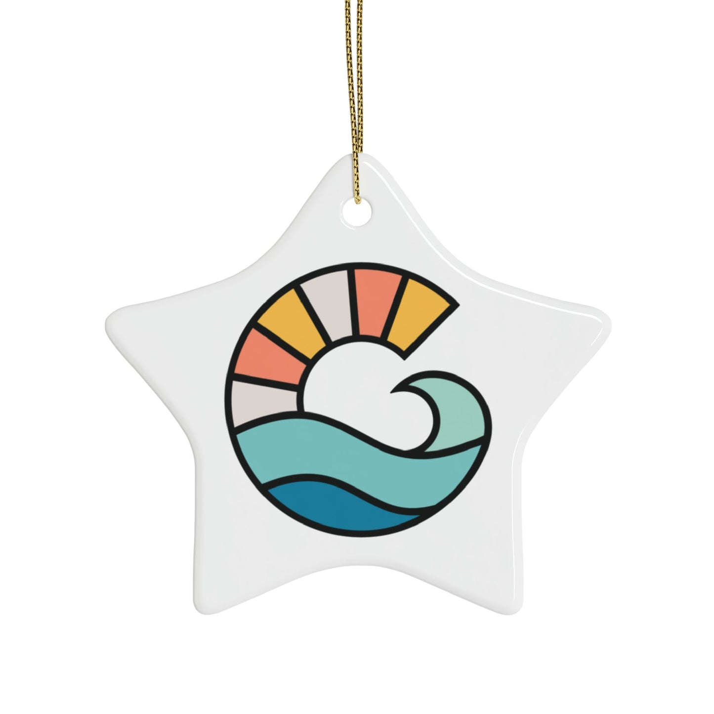 Girl Paddlers Monogram Ceramic Ornaments