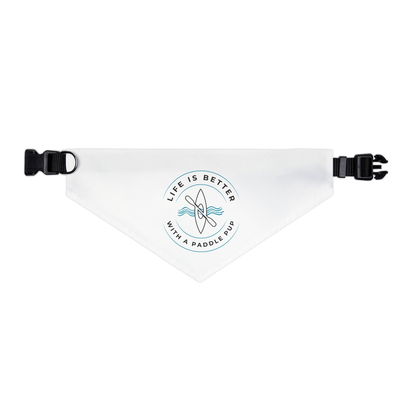 Life Is Better With A Paddle Pup White Bandana Collar