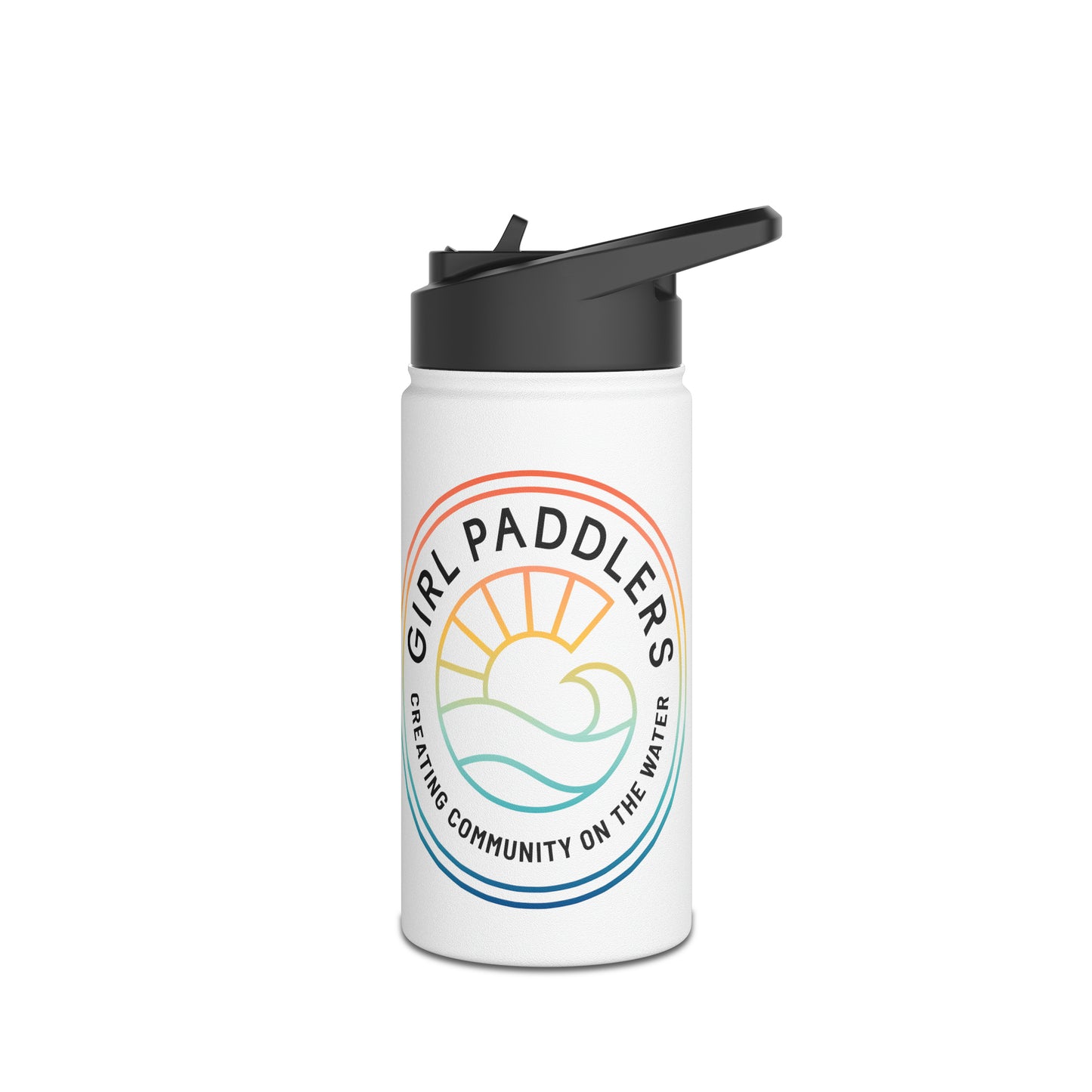 Girl Paddlers Stainless Steel Water Bottle, Standard Lid