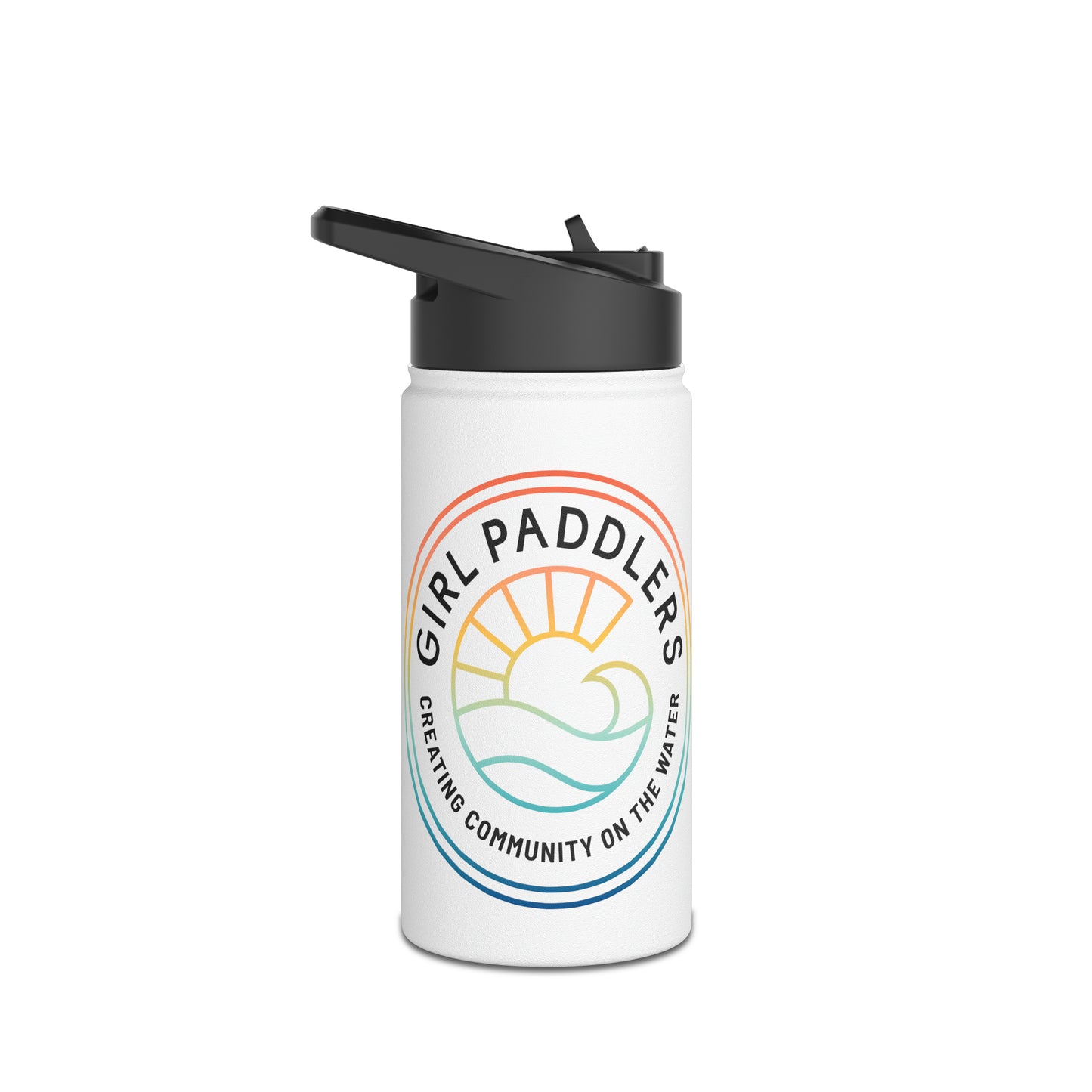 Girl Paddlers Stainless Steel Water Bottle, Standard Lid