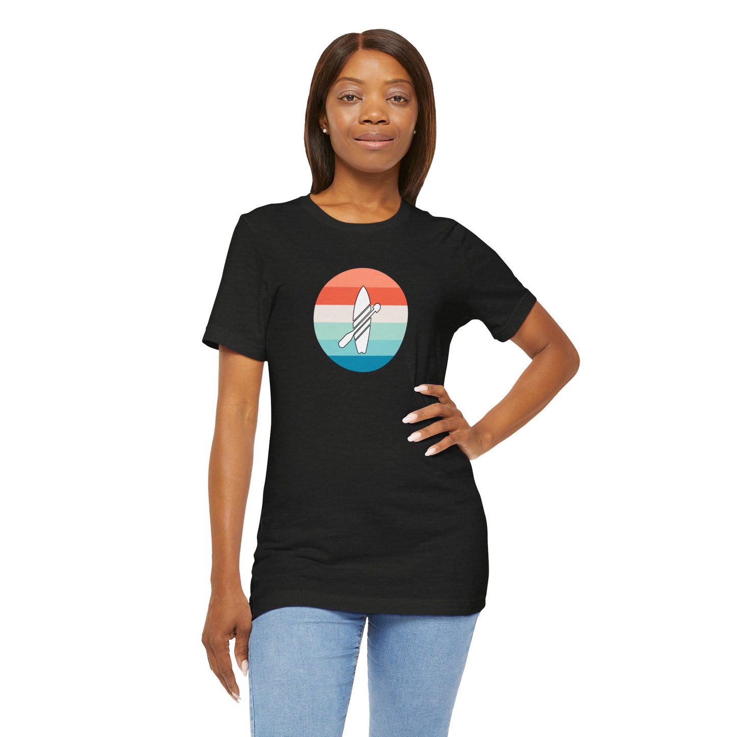 Multicolor Paddleboarding Jersey Short Sleeve Tee