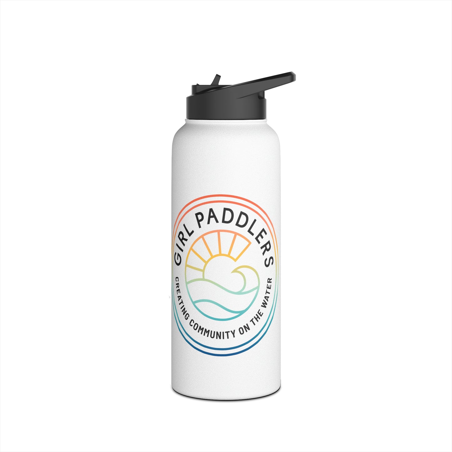 Girl Paddlers Stainless Steel Water Bottle, Standard Lid