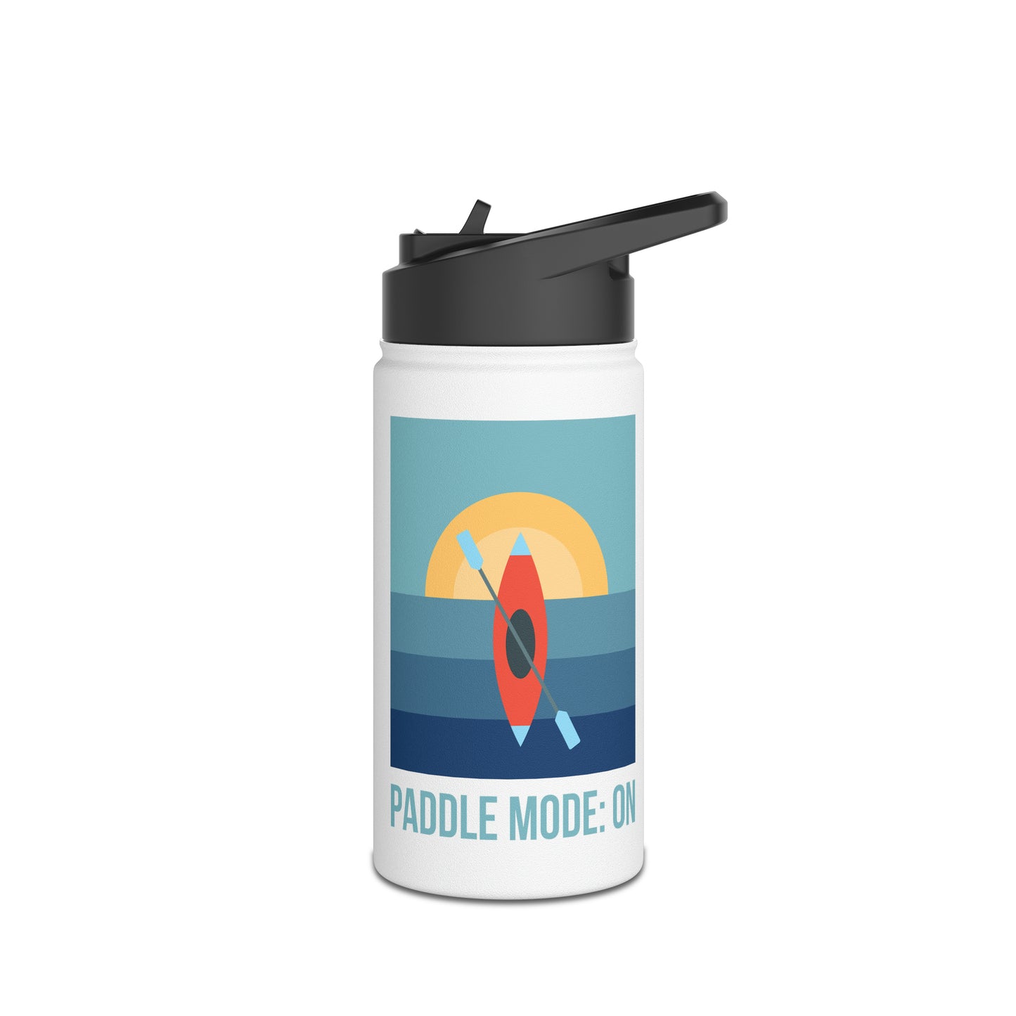 Paddle Mode: On Stainless Steel Water Bottle, Standard Lid
