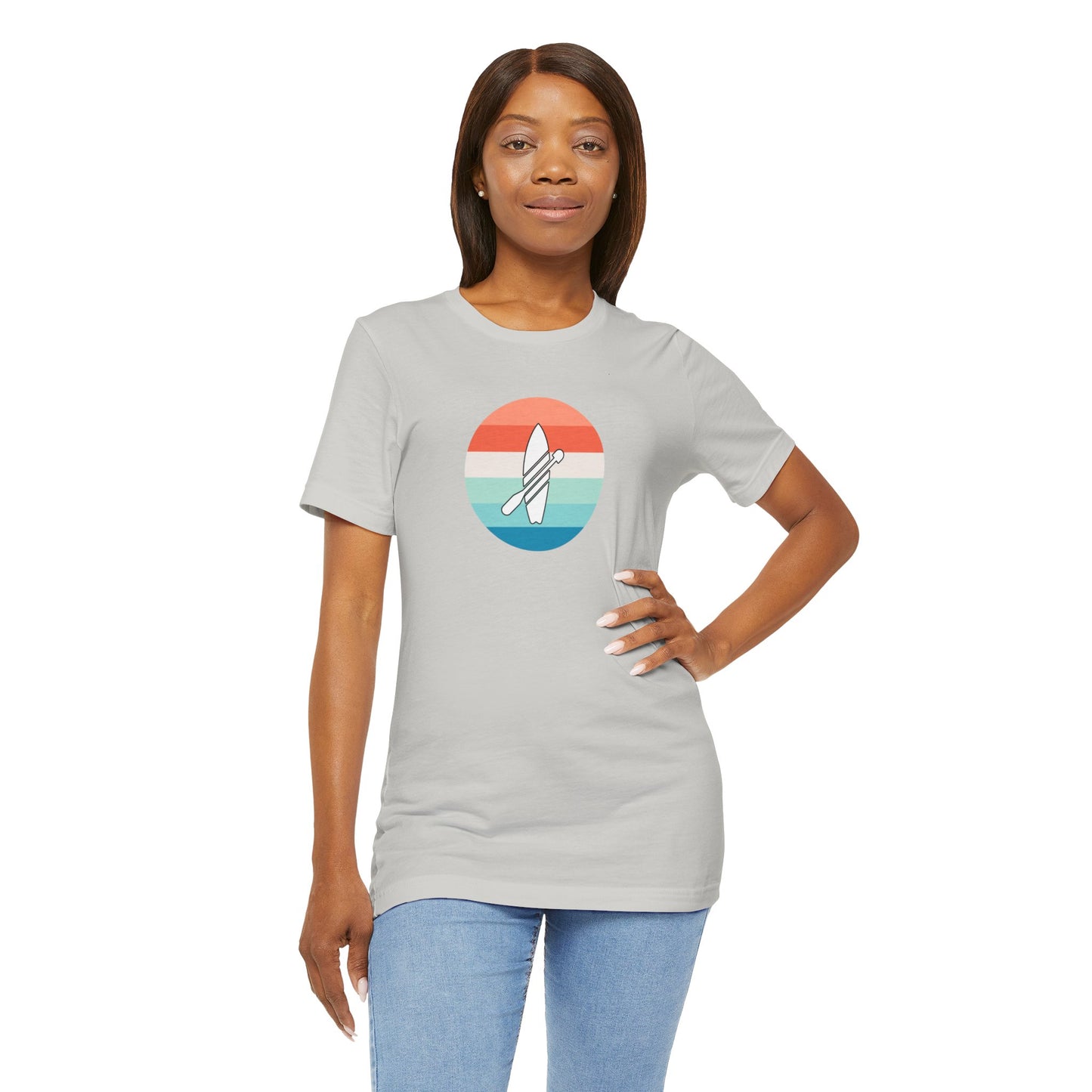Multicolor Paddleboarding Jersey Short Sleeve Tee