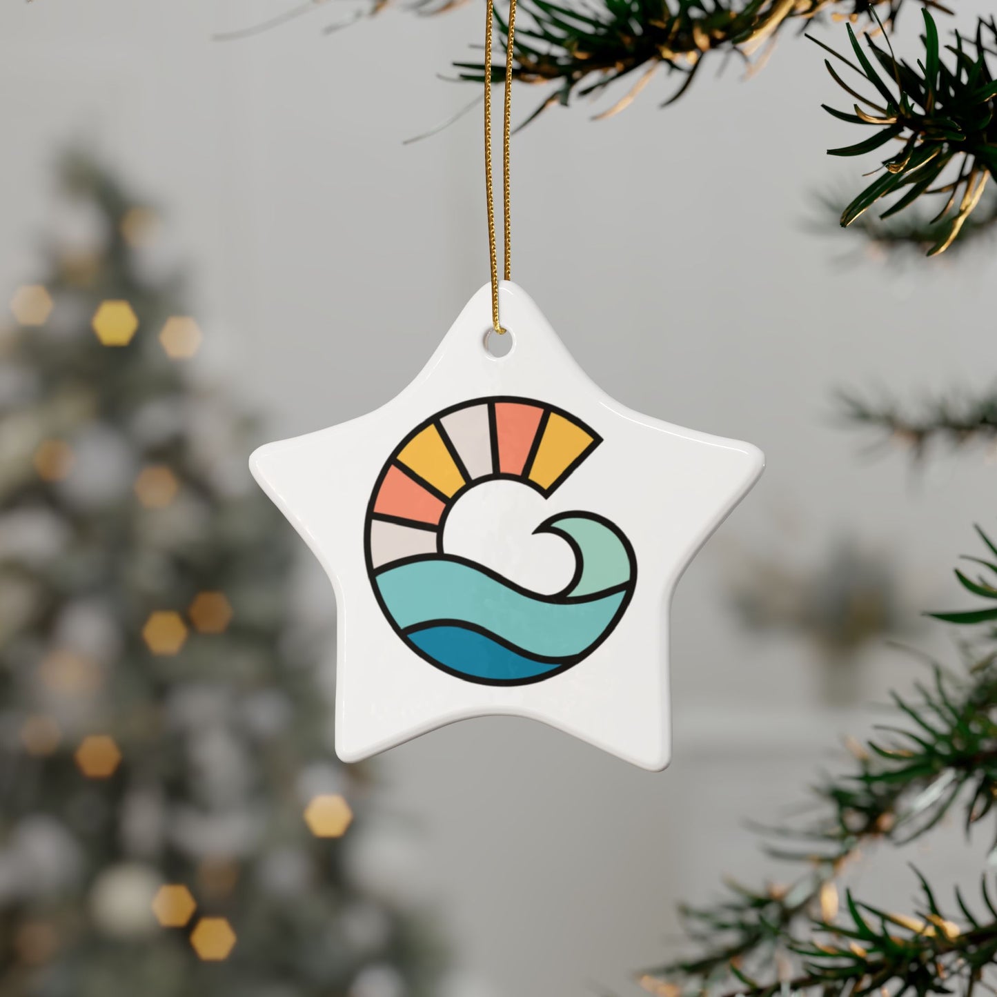 Girl Paddlers Monogram Ceramic Ornaments