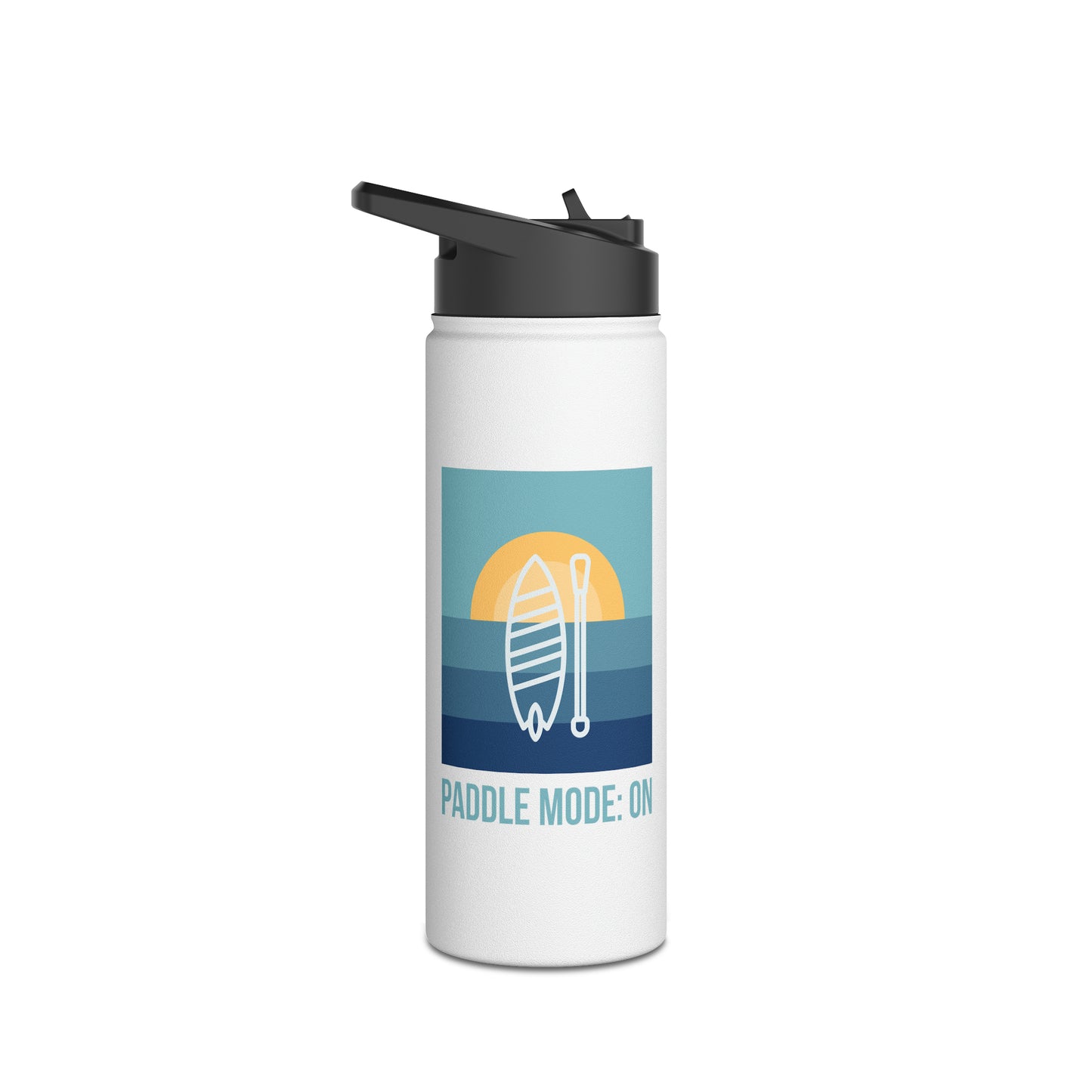 SUP Paddle Mode: On Stainless Steel Water Bottle, Standard Lid