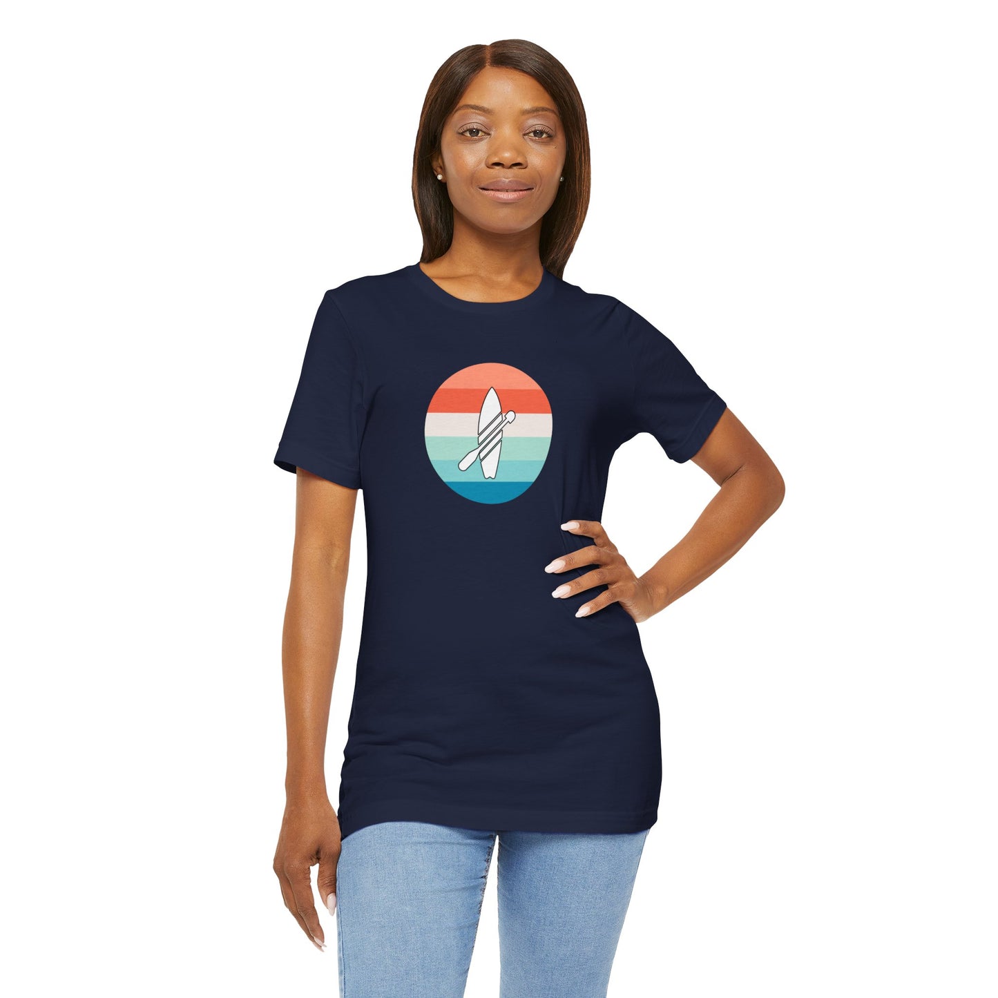 Multicolor Paddleboarding Jersey Short Sleeve Tee