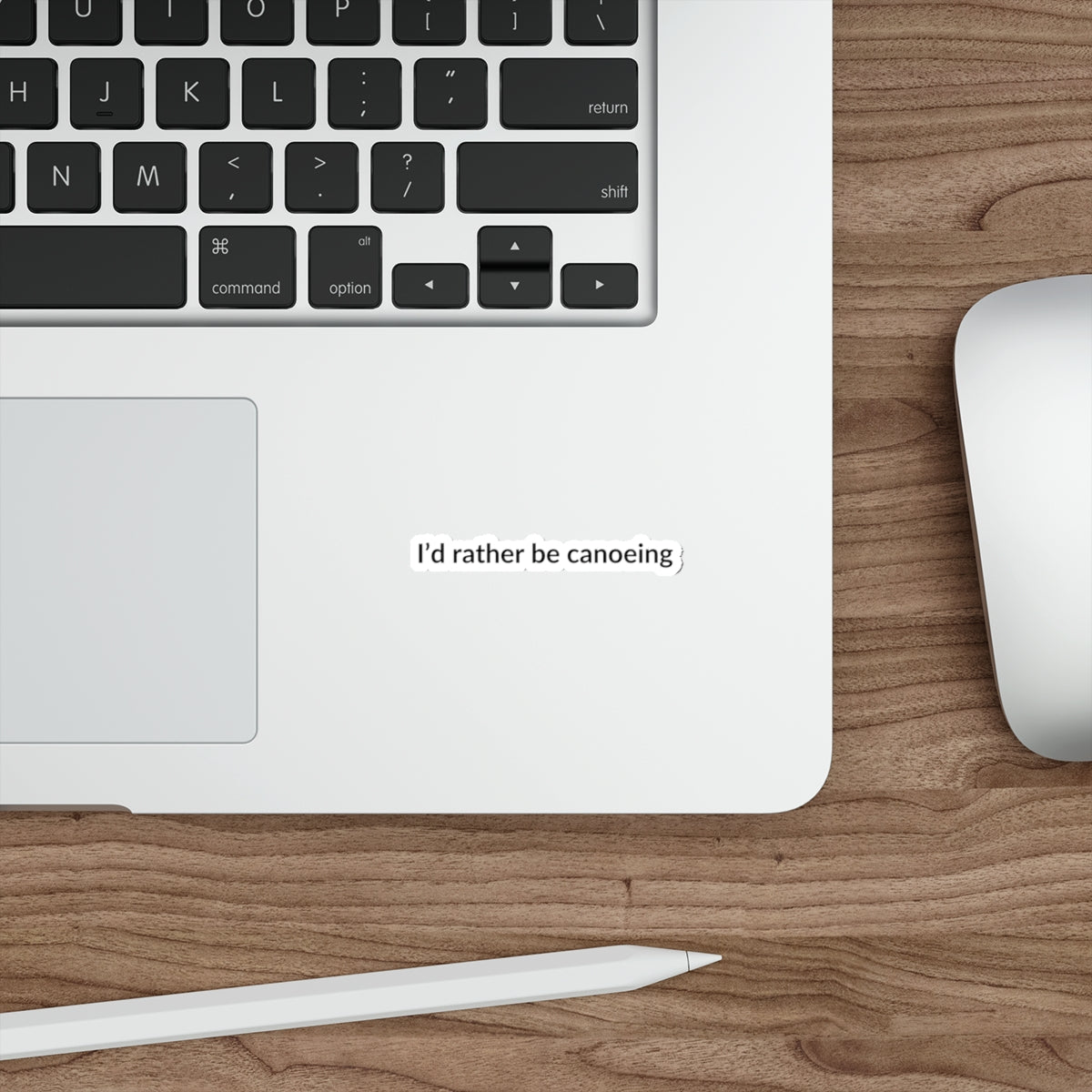 Id' Rather Be Canoeing Sticker