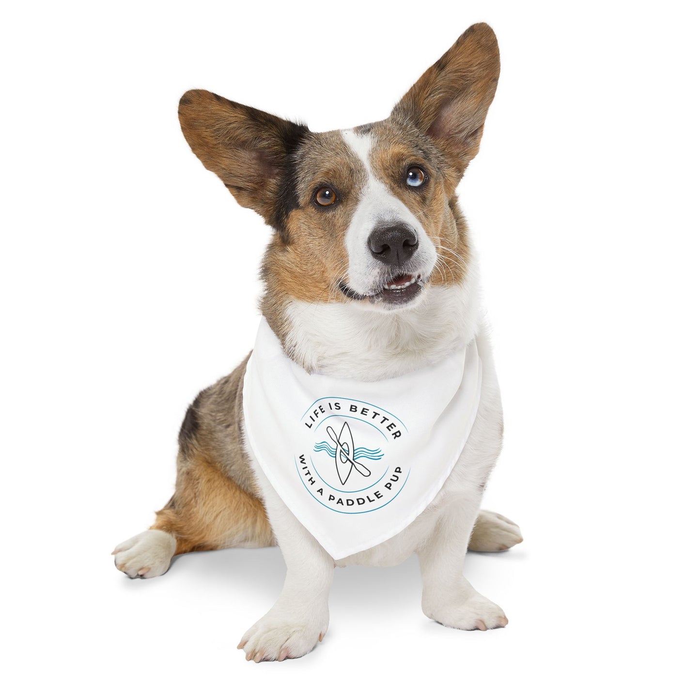 Life Is Better With A Paddle Pup White Bandana Collar