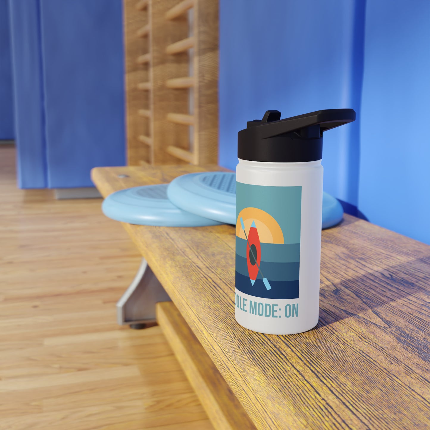 Paddle Mode: On Stainless Steel Water Bottle, Standard Lid