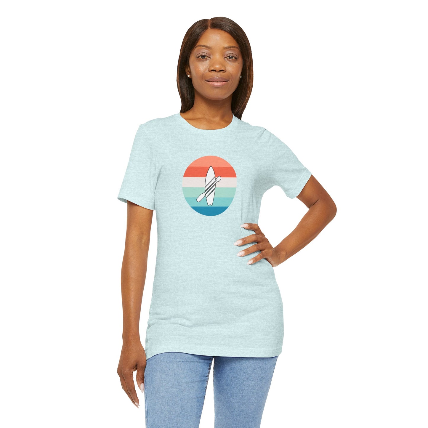 Multicolor Paddleboarding Jersey Short Sleeve Tee