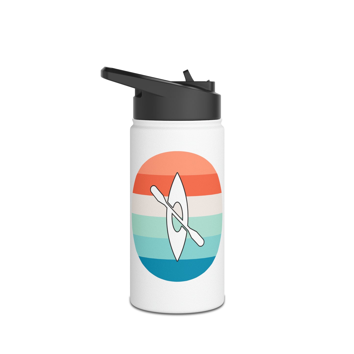 Multicolor Kayaking Stainless Steel Water Bottle, Standard Lid