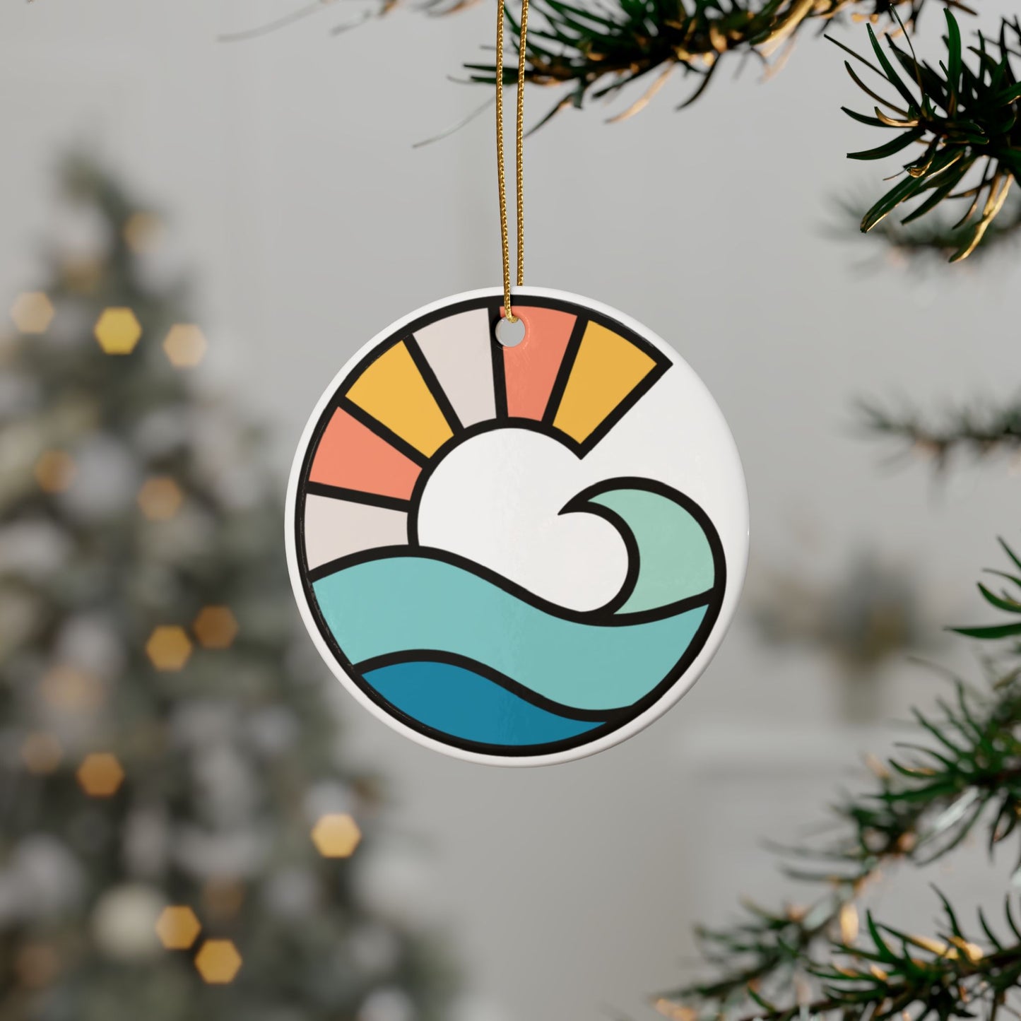 Girl Paddlers Monogram Ceramic Ornaments