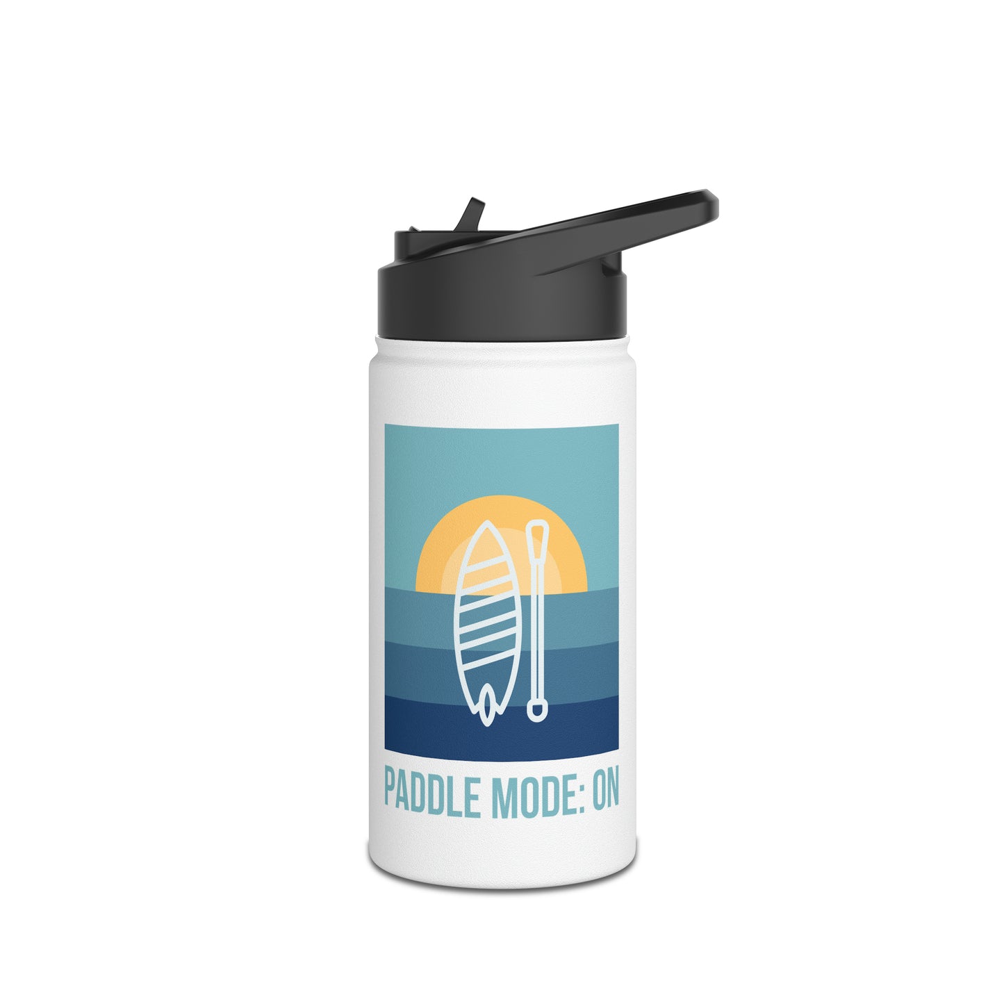 SUP Paddle Mode: On Stainless Steel Water Bottle, Standard Lid