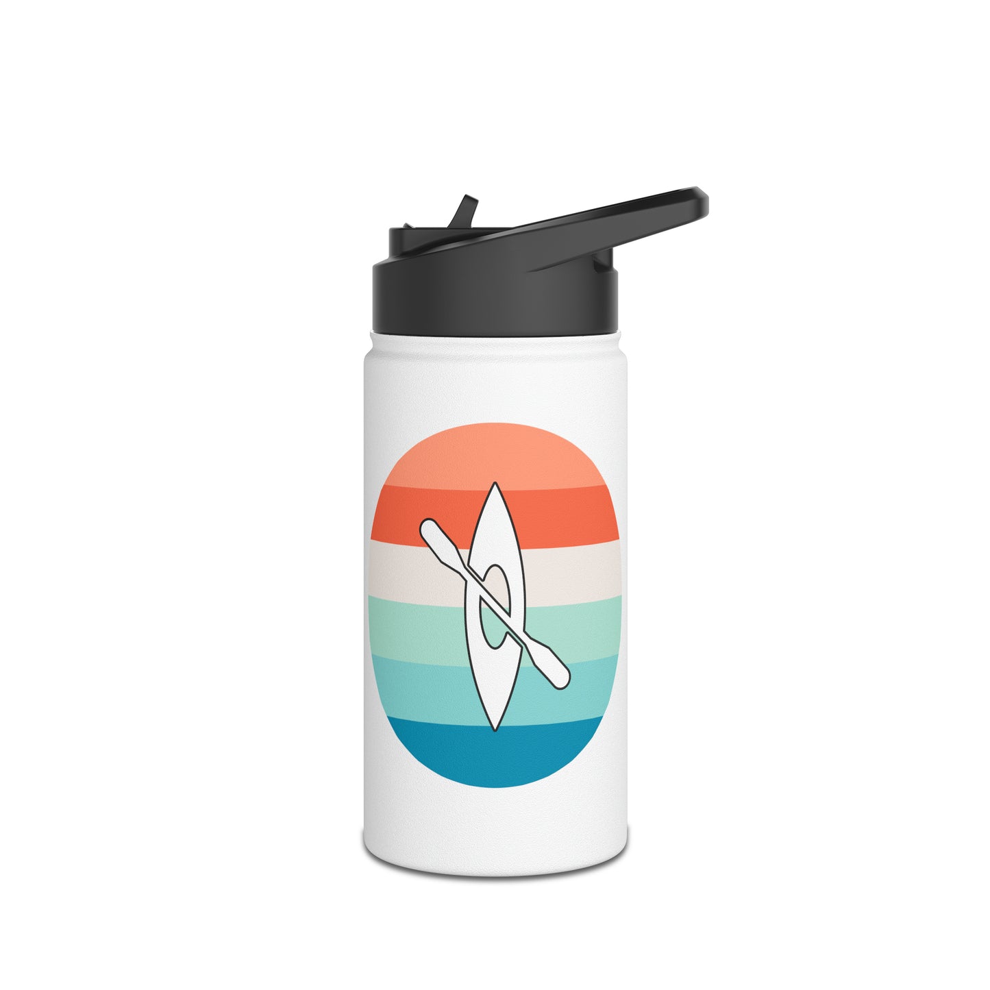 Multicolor Kayaking Stainless Steel Water Bottle, Standard Lid