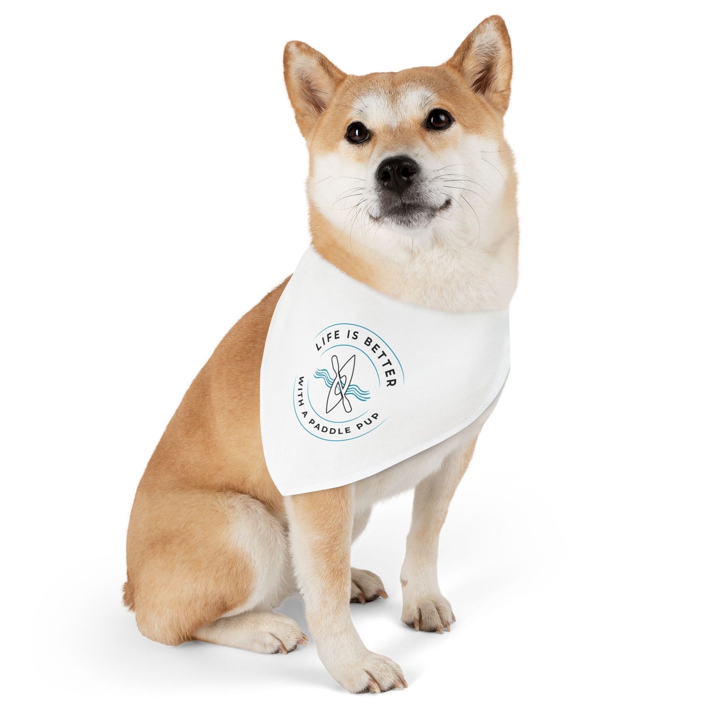 Life Is Better With A Paddle Pup White Bandana Collar