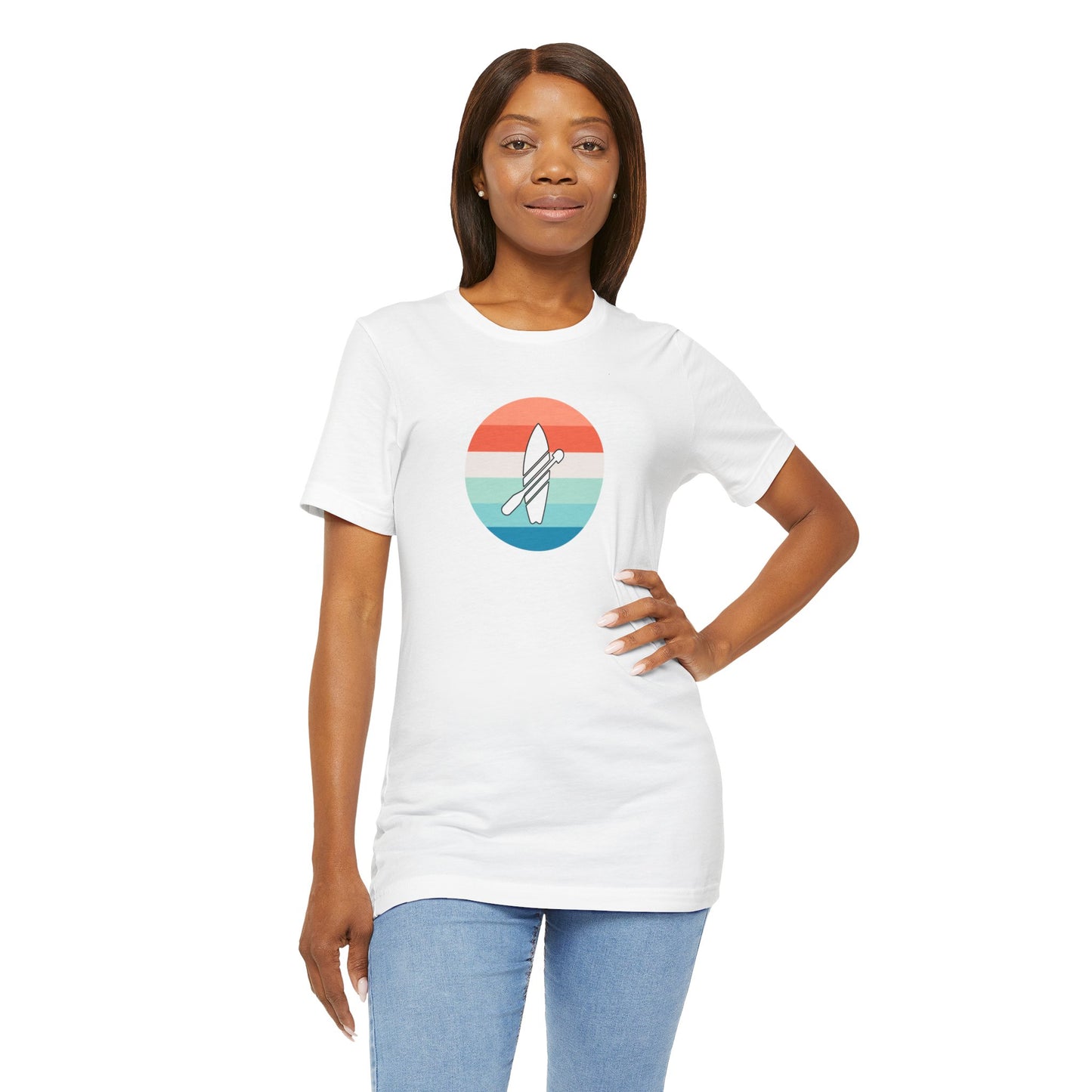 Multicolor Paddleboarding Jersey Short Sleeve Tee