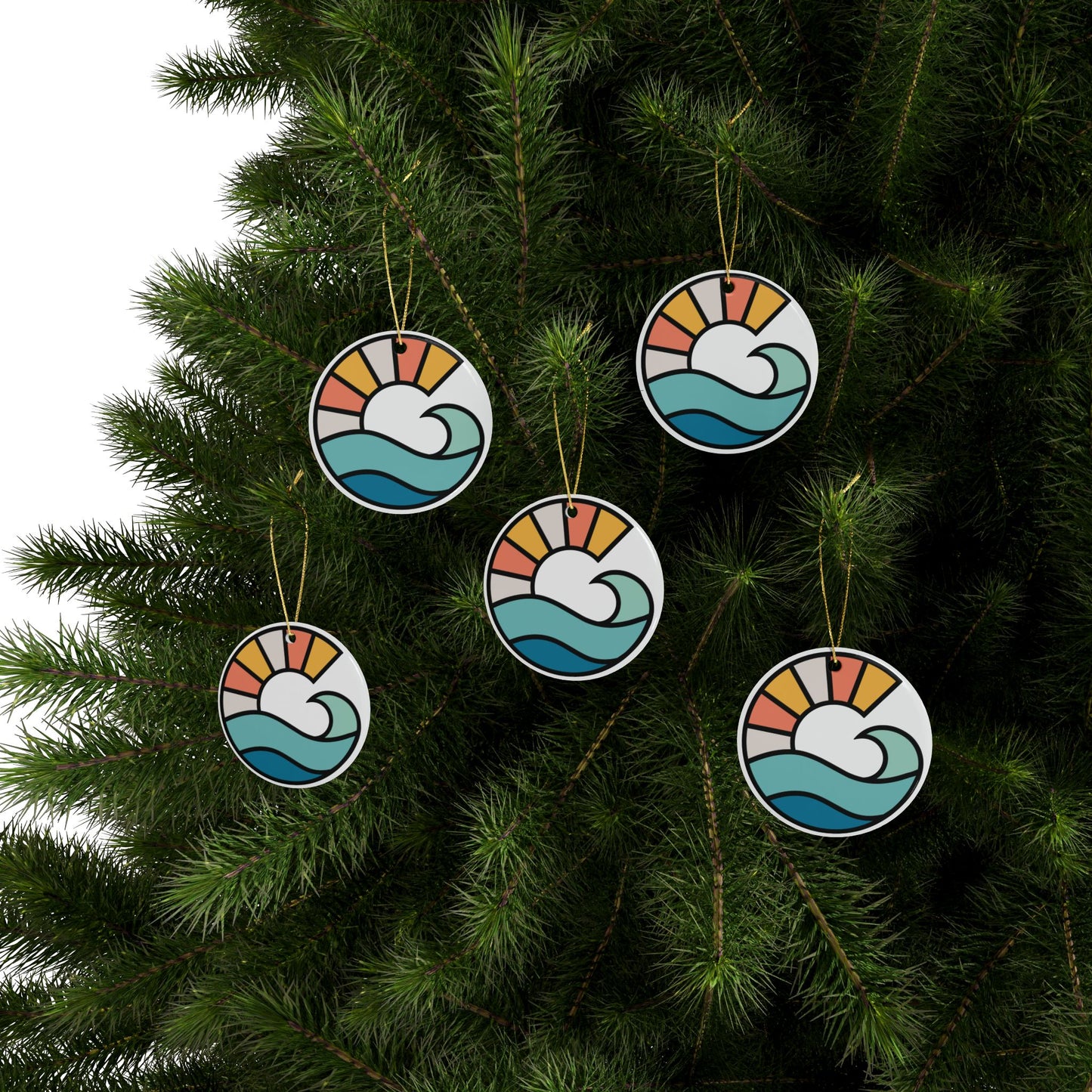 Girl Paddlers Monogram Ceramic Ornaments