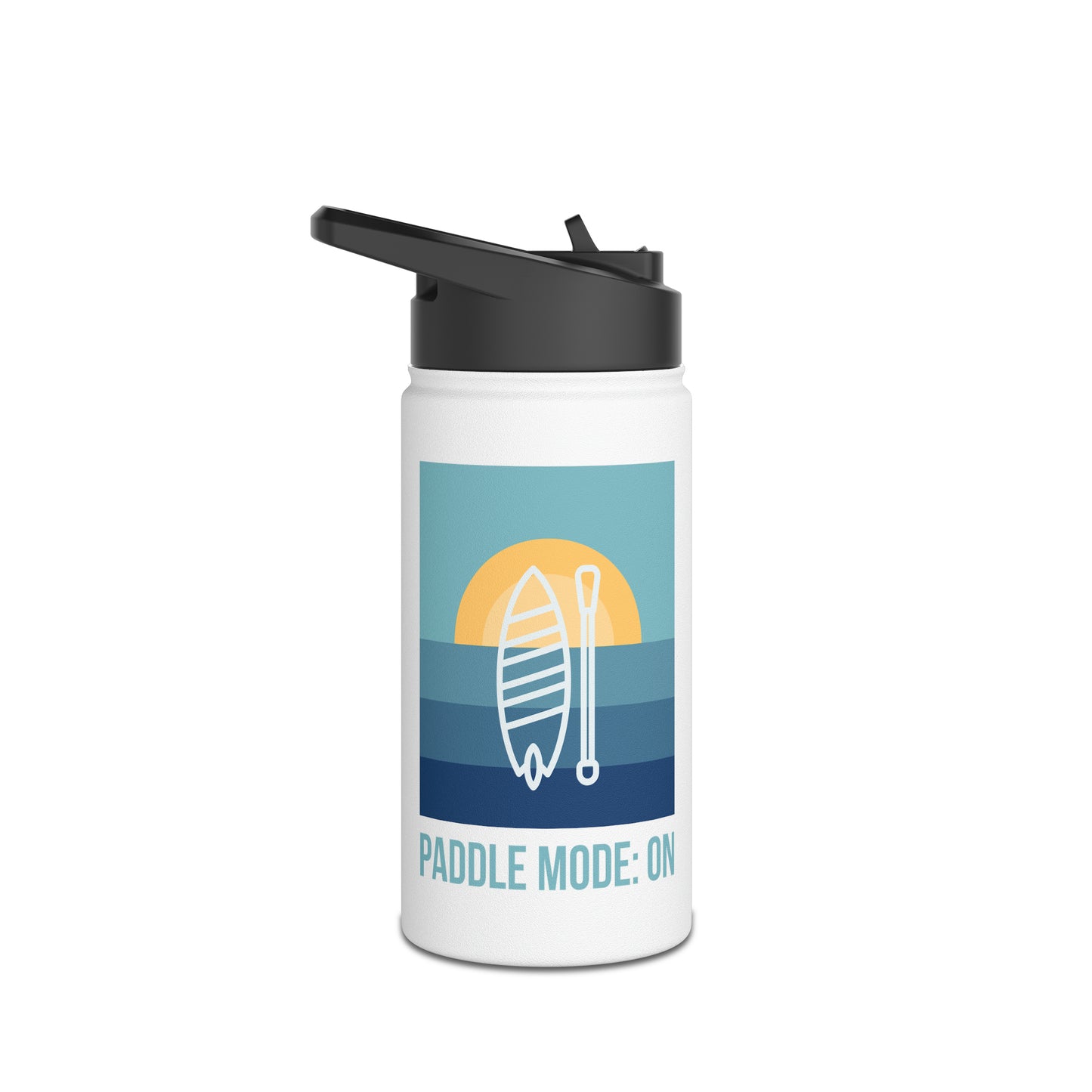 SUP Paddle Mode: On Stainless Steel Water Bottle, Standard Lid
