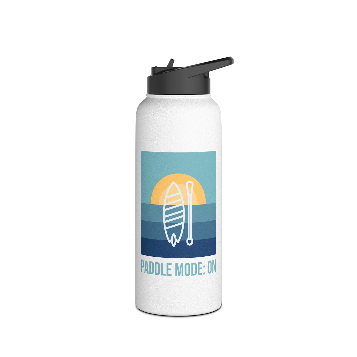 SUP Paddle Mode: On Stainless Steel Water Bottle, Standard Lid