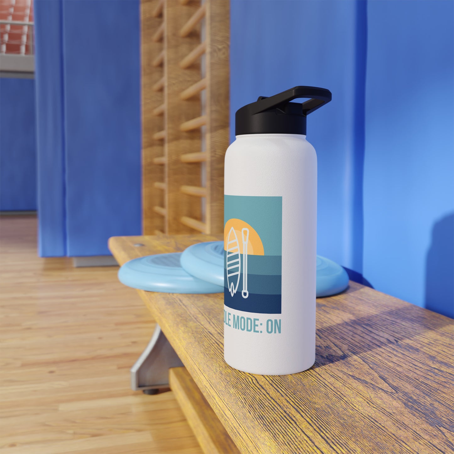 SUP Paddle Mode: On Stainless Steel Water Bottle, Standard Lid