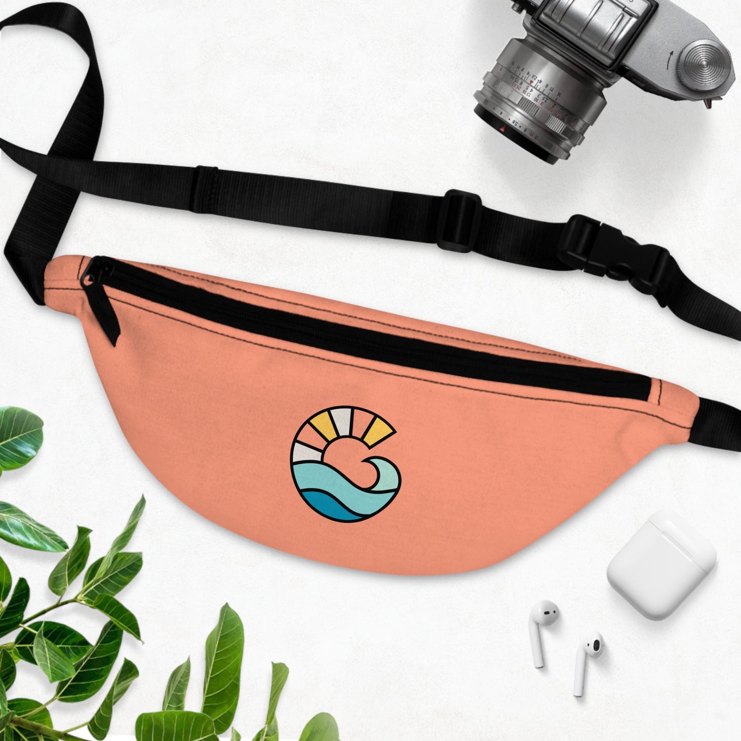 Peach Monogram Fanny Pack