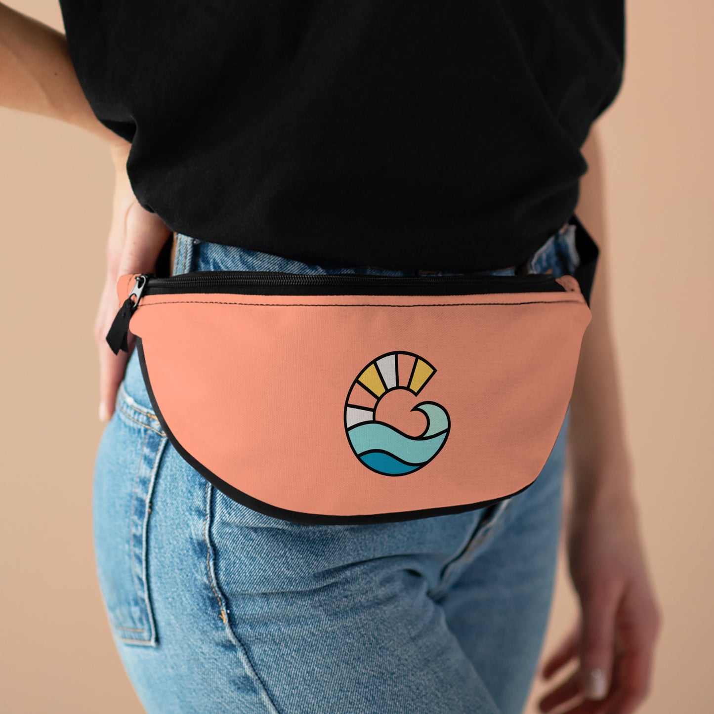 Peach Monogram Fanny Pack