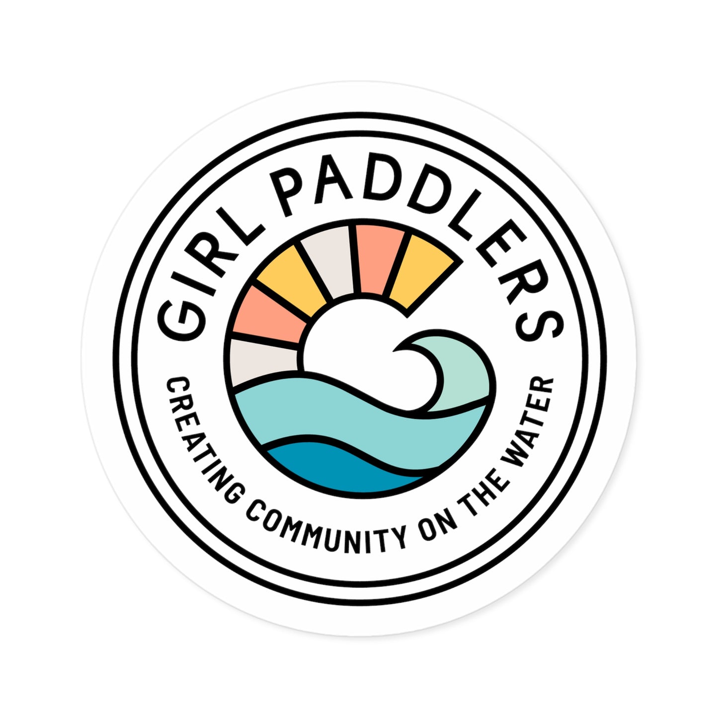 Girl Paddlers Logo Sticker, Indoor\Outdoor