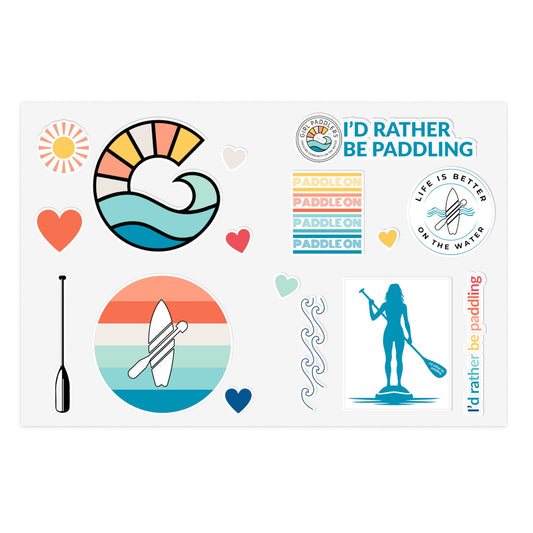 Paddleboarding Sticker Sheets