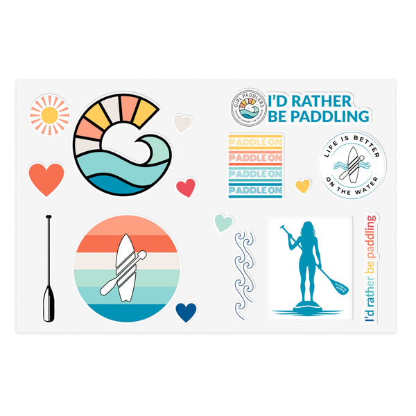 Paddleboarding Sticker Sheets – Girl Paddlers