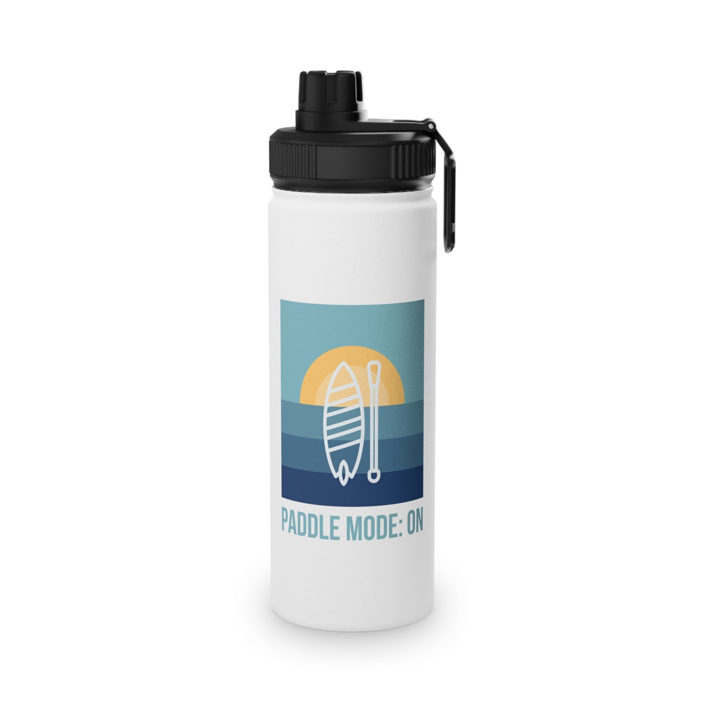 SUP Paddle Mode: On Stainless Steel Water Bottle, Sports Lid