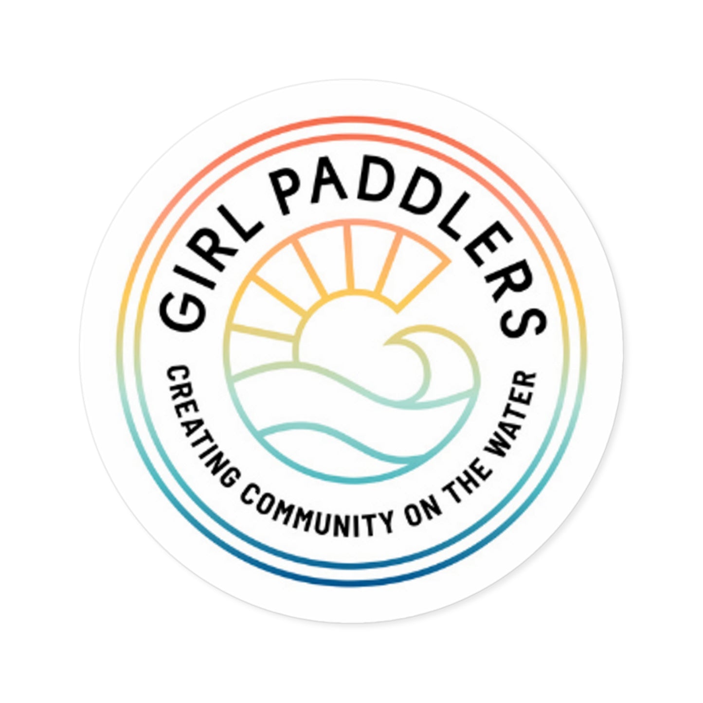 Girl Paddler Logo Sticker, Indoor\Outdoor