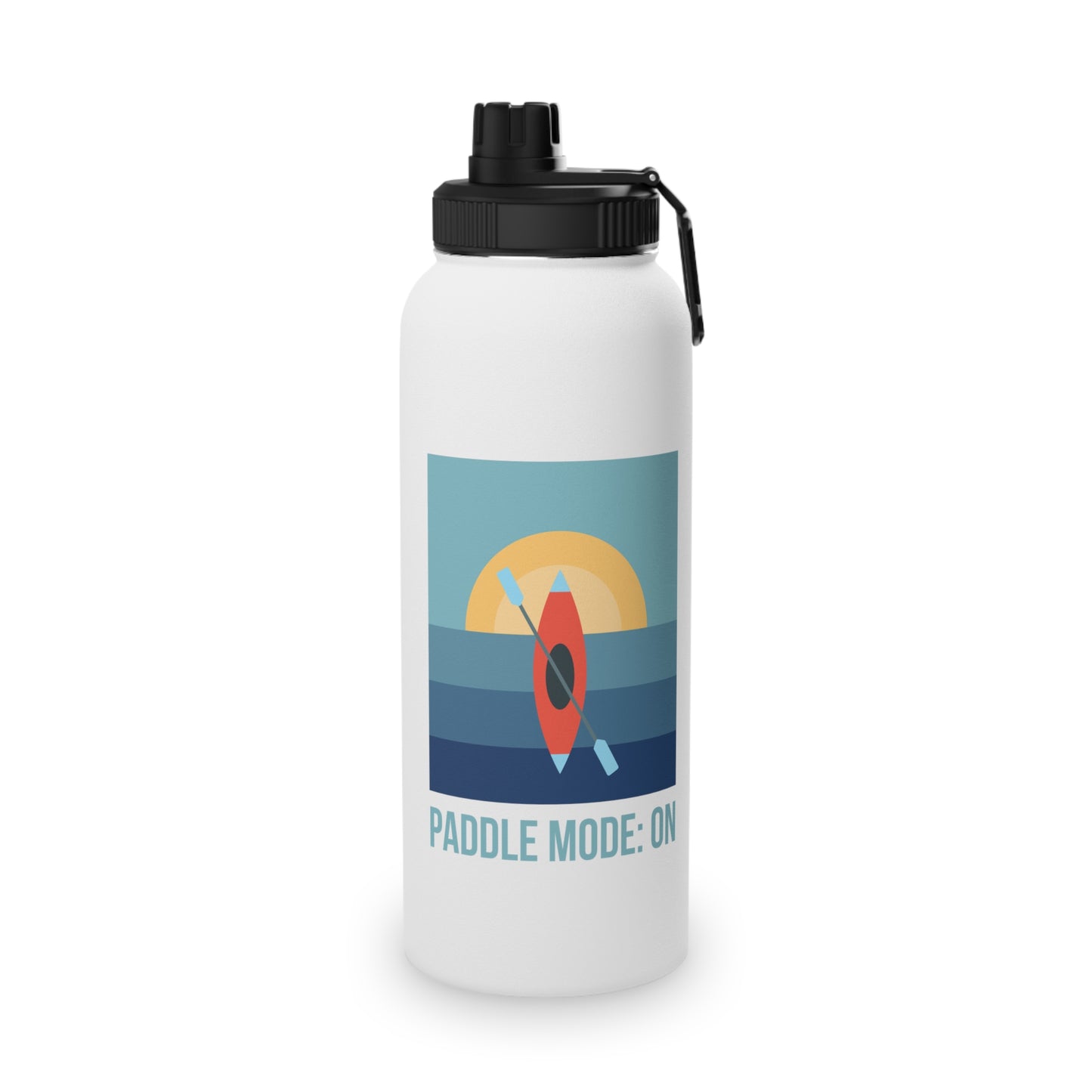 Paddle Mode: On Stainless Steel Water Bottle, Sports Lid