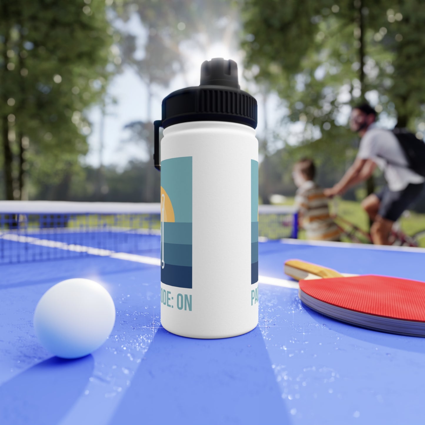 SUP Paddle Mode: On Stainless Steel Water Bottle, Sports Lid