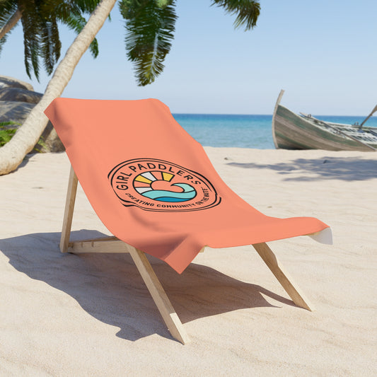 Girl Paddlers Melon Logo Beach Towel