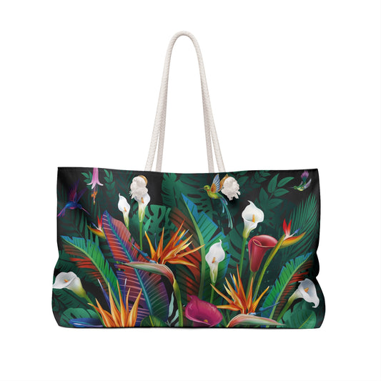 Tropical Flowers Weekender Tote Bag