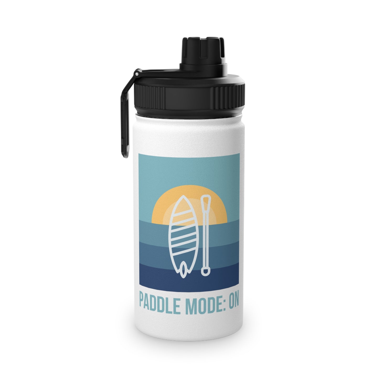 SUP Paddle Mode: On Stainless Steel Water Bottle, Sports Lid